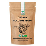 Organic coconut flour by ILOVE ME in a 455g package, shown in a natural and clean setting, highlighting the product's texture.