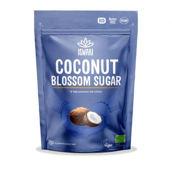 Old Products Iswari BIO Coconut Blossom Sugar energy product in a 250g package, gluten-free natural coconut sugar front view