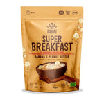 Iswari BIO Super Breakfast energy powder with banana and peanut butter flavor, gluten-free, 360g front view.