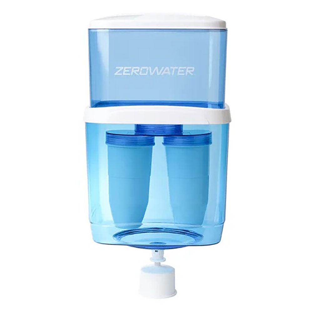 Herbalistas ZeroWater 18.9L Water Cooler Filter System with front view, showing the dispenser and water reservoir.