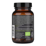 Kiki Health Organic 8 Mushroom Extract Blend supplement in 60 vegan capsules, featuring a natural herbal supplement for wellness.