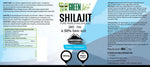 Green Life Cyprus Shilajit supplement bottle with green label and 90 vegetarian caps, emphasizing Himalayan power and purity.