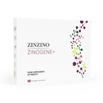 Zinzino ZinoGene+ supplement bottle with 30 tablets, natural health supplement for supporting wellness and immune health.
