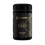 Liposomal NMN 120 vegan capsules by Herbalistas, supplement bottle and capsules image