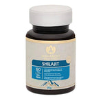 Maharishi Ayurveda Pure Shilajit supplement in 60 tablets, natural resin extract for health and wellness, by Herbalistas.
