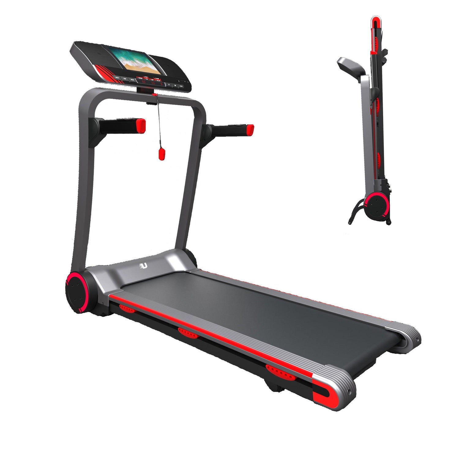 VIKING FITNESS RunSmart electric treadmill with digital display and running belt for home cardio workouts.