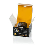 Open box of MountainDrop Herbalistas Original 100% Pure Natural Mumijo Shilajit Resin, 25g, showing the dark resin inside.