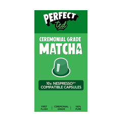 PerfectTed, Ceremonial Grade Matcha, 10 Nespresso Compatible Capsules