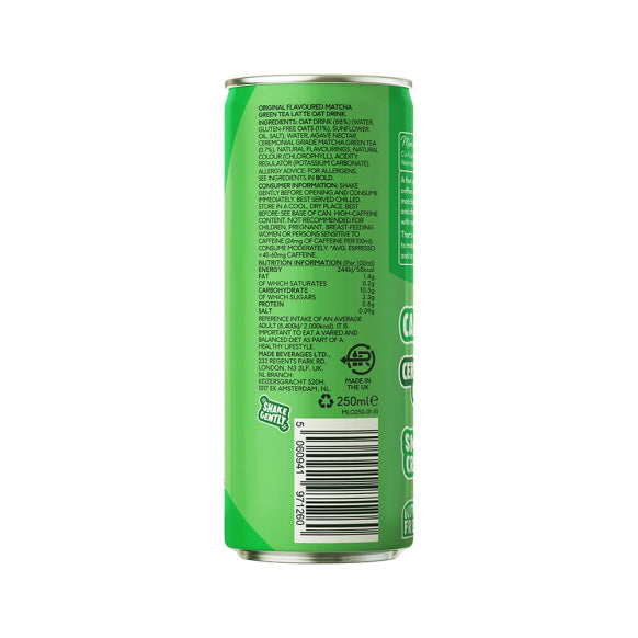 PerfectTed, Ceremonial Grade ORIGINAL Oat Matcha Latte, 250ml