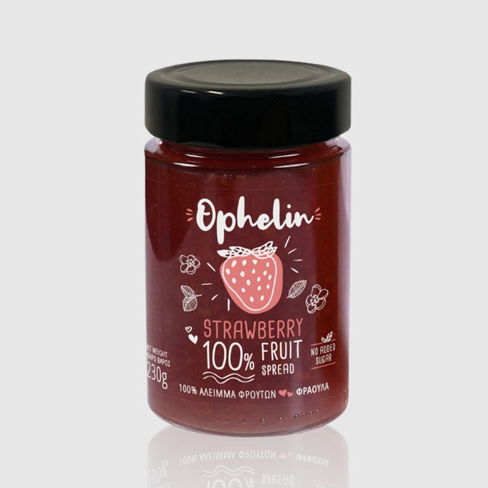 Ophellia Premium Line 100% Strawberry Fruit Spread No Added Sugar 230g
