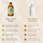 HERBALISTAS Fushi organic castor oil cold-pressed food-grade 250ml bottle
