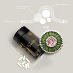Liposomal Quercetin vegan supplement capsules by Herbalistas, showing a close-up of the supplement pill on a white background