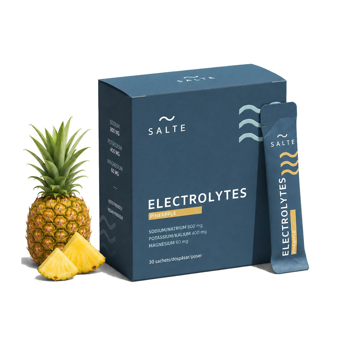 Salte, Performance Electrolytes, Pineapple Flavor, 30 Sachets