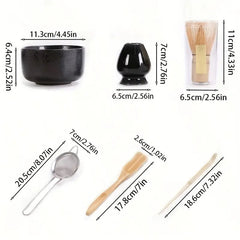 6pcs, Set Japanese Style Bamboo Matcha Set - GREEN LIFE CYPRUS
