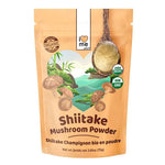 Organic I LOVE ME Shiitake mushroom powder in a 75g package, showcasing the earthy, finely ground mushroom product.