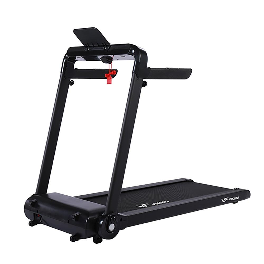 VIKING FITNESS D-6 Electric Treadmill viewed from the back, with a digital display and sturdy frame for home or gym use