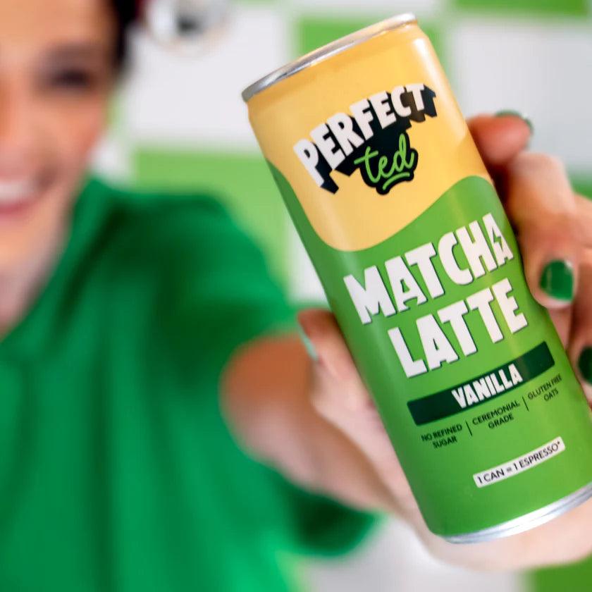 Herbalistas PerfecTed Vanilla Oat Matcha Latte in 250ml bottle, featuring a vibrant green matcha and creamy vanilla oat blend.