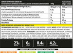 Vegan Protein Green-HD Genius Nutrition protein powder in 750g container, showing the green supplement packaging and label details.