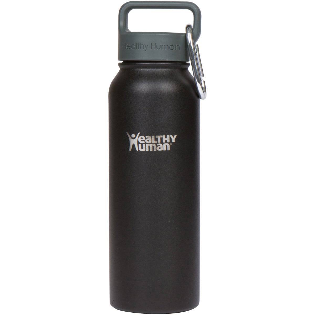 Healthy Human 21oz black Stein Bottle, durable drink accessory with a sleek design for hydration and style.