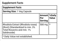 RHODIOLA 500mg 60 VEG CAPSULES - GREEN LIFE CYPRUS 