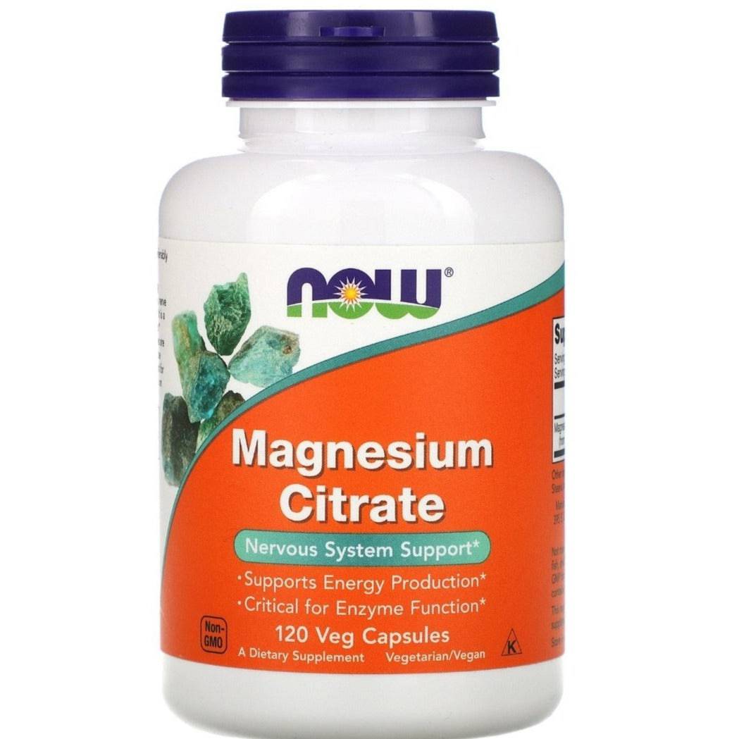 MKSTAVRINOS Magnesium Citrate supplement bottles with 120 veggie capsules, dietary supplement for supporting magnesium intake.