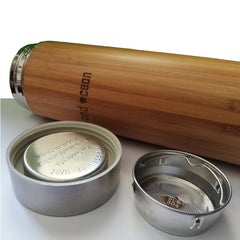 Tea-Coffee Bamboo / Stainless steel Tumbler / Thermos 400 ml - GREEN LIFE CYPRUS 