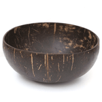 Velarte coconut bowl on a neutral background, showing its round shape and natural coconut texture for serving or decorative use.